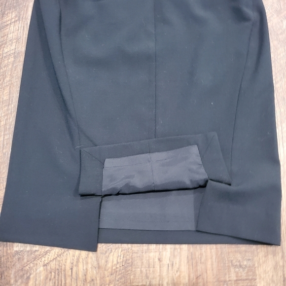 Theory Golda Black Pencil Skirt Slit Preppy Wool Office Classic Neutral Work 0 - Picture 9 of 14